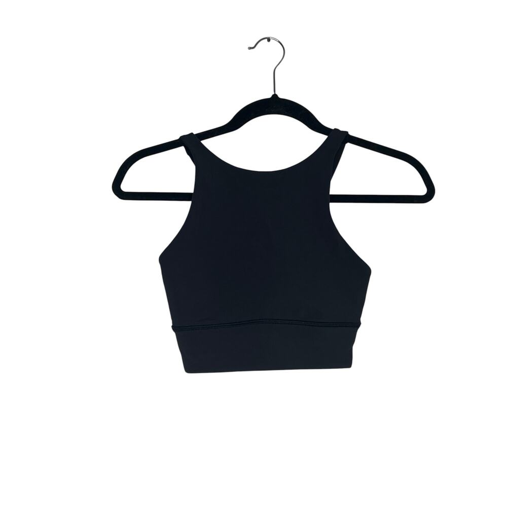 Lululemon High Neck Crisscross Padded Sports Bra Black Size 6